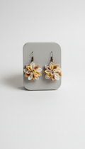 Handcrafted Silk Petal Earrings