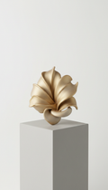 Matte Gold Silk Brooch