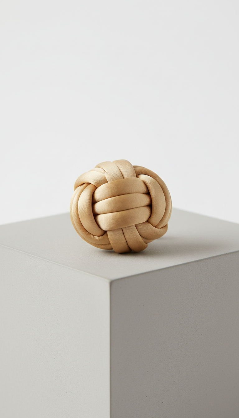 Sand Gold Silk Knot Pin